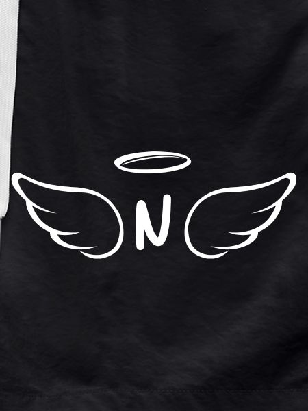 Letter n angel wings
