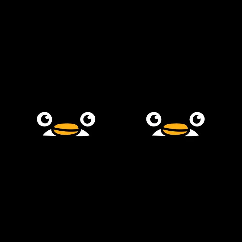 2 Pinguine Freunde gucken hinter Mauer hervor Team