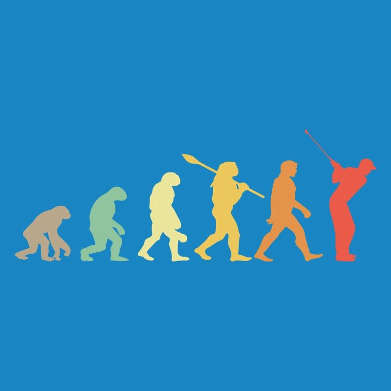Golf Évolution Rétro Cadeau Pour Golfeurs