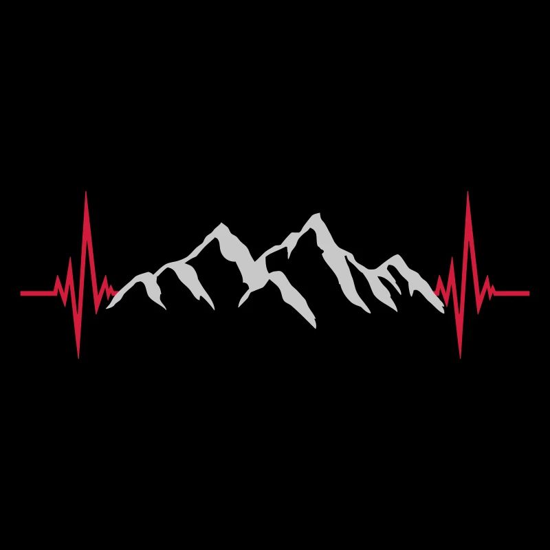 Pulse mountains landscape silhouette