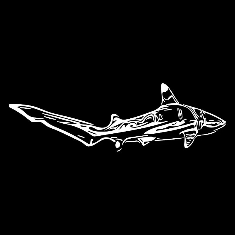 Elegant vintage deep-sea shark