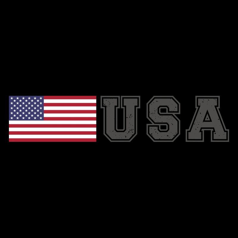 ÉQUIPE États-Unis Drapeau américain devant la police de caractères
