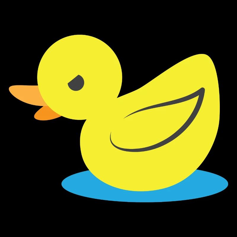 Little angry yellow duck