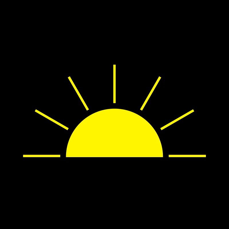 Rising or setting sun