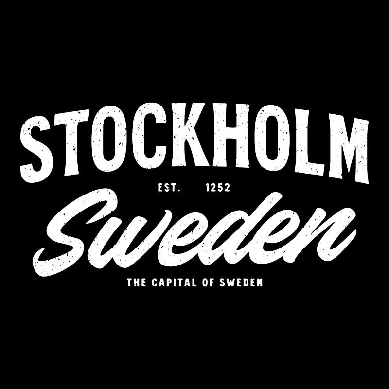 Stockholm lettering capital style