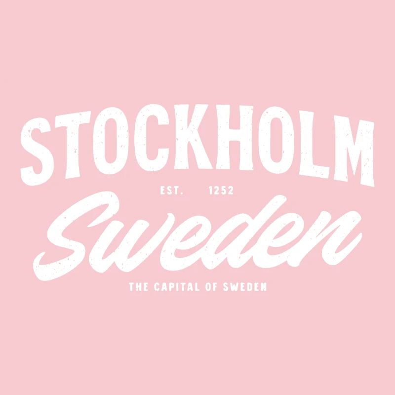 Style majuscule de lettrage de Stockholm