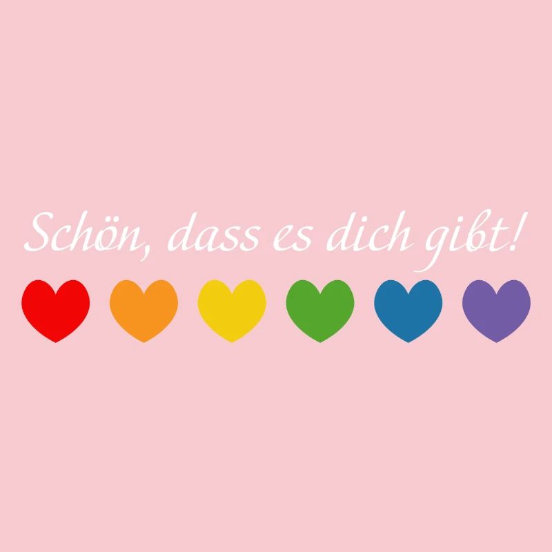 Regenbogenherzchen schoen dass es dich gibt white
