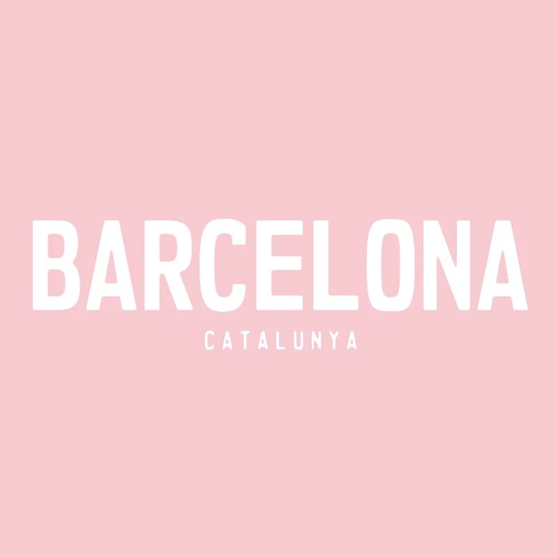 Emblème typographique en gras de Barcelone