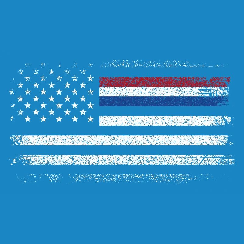 Drapeau américain robuste avec accent bleu