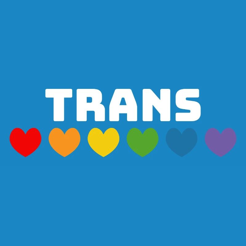 Regenbogenherzchen Trans weiss