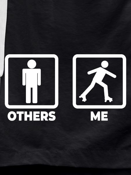 Roller Skater Stick Figure