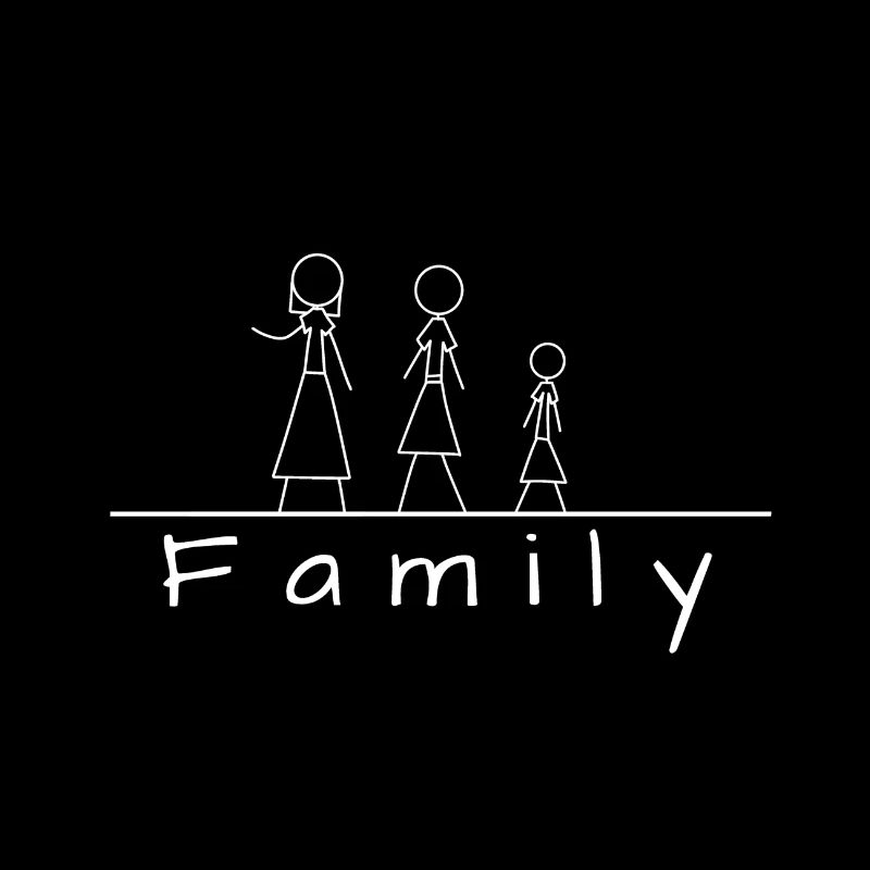 Stick figure family