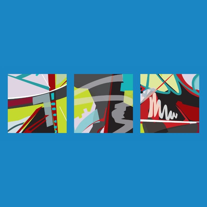 Trilogie de couleurs, de lignes et de surfaces !