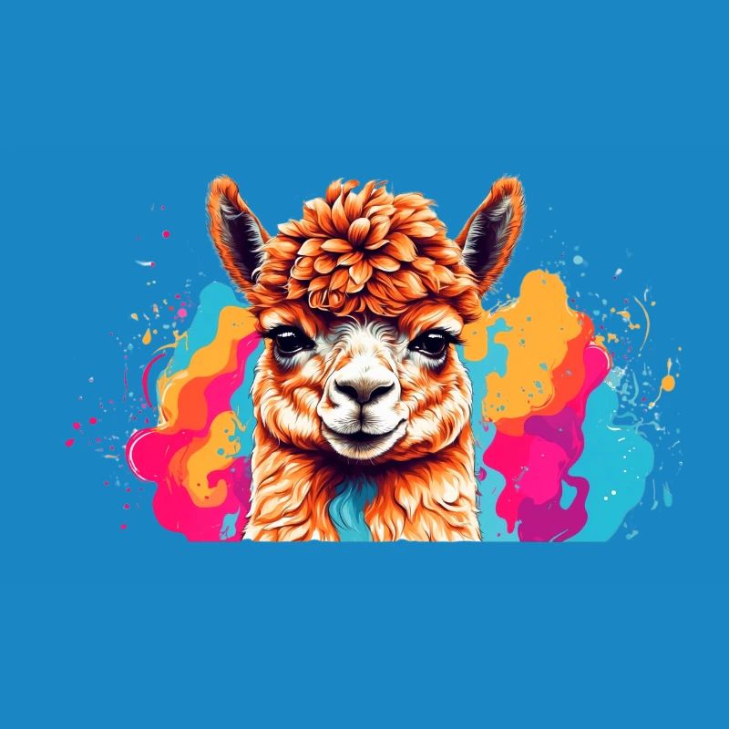 Explosion de couleur de lama