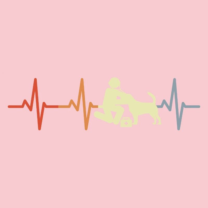 Veterinarian Stick Figures ECG