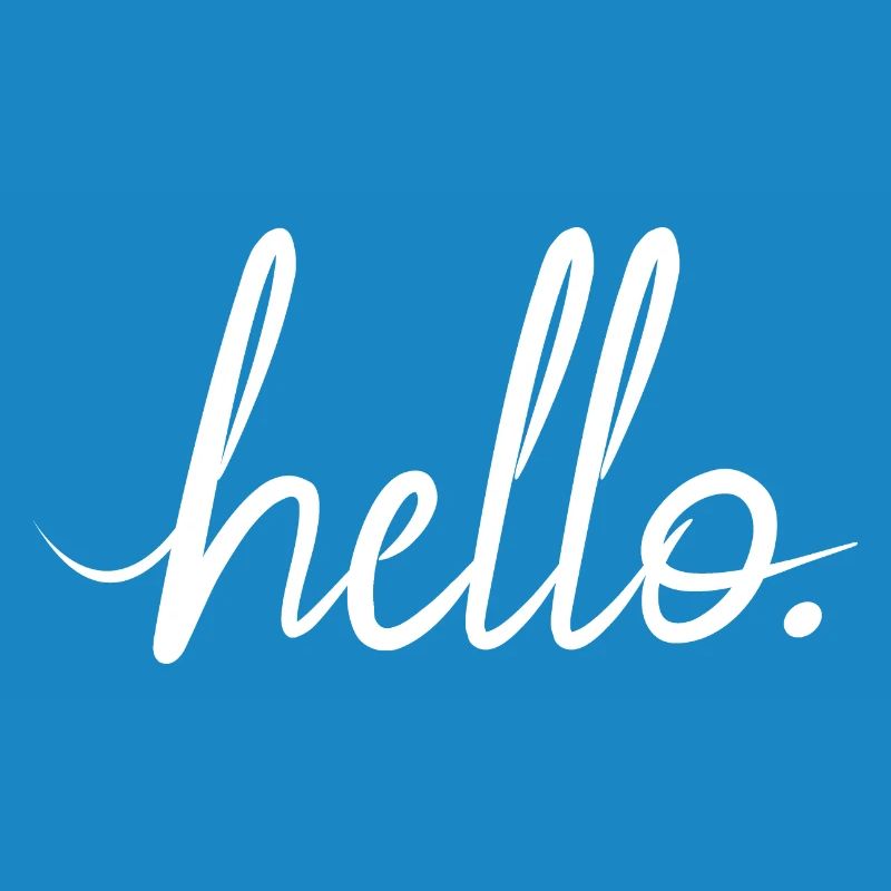 hello greeting statement friendly motivation logo