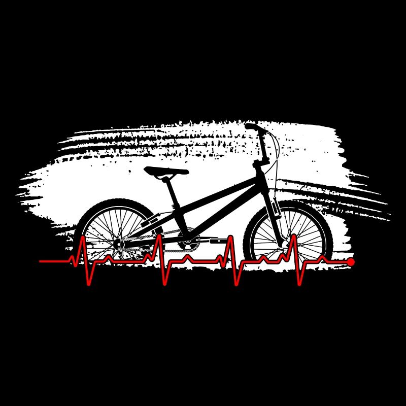 Vélo Heartbeat Line Art