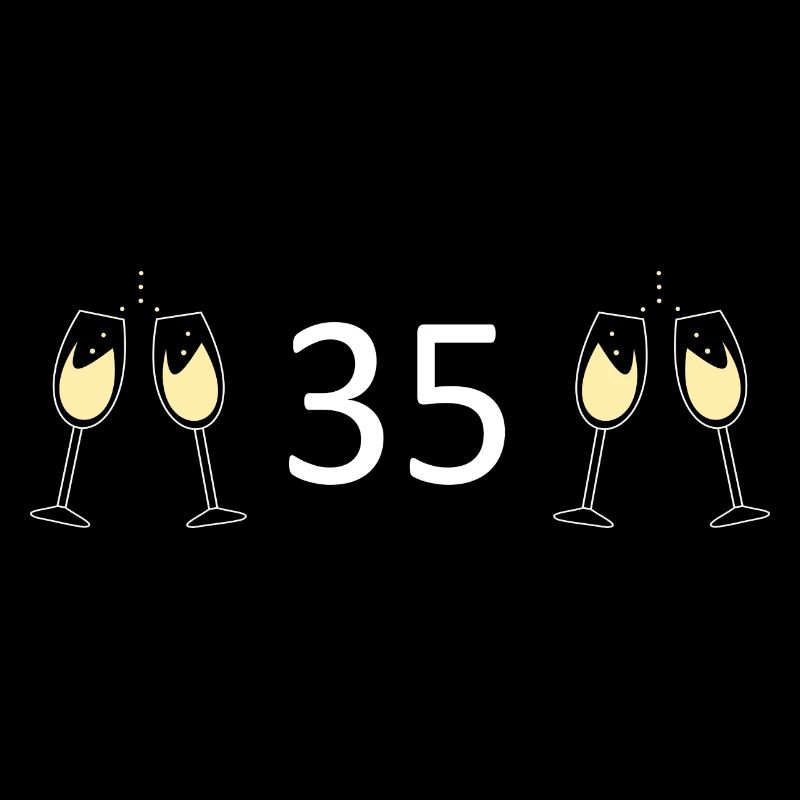 35e anniversaire 35 ans Numéro 35 Blanc