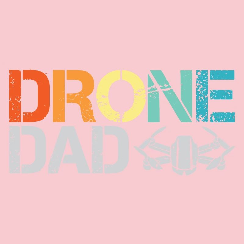 drone dad retro vintage design drone flight icon