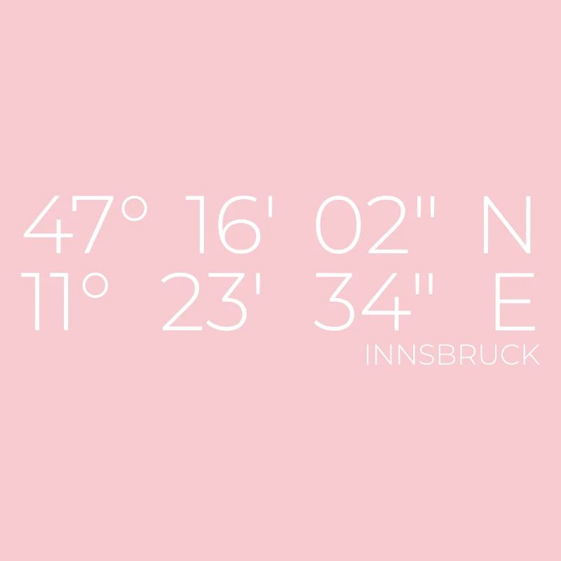 Coordinates Innsbruck, Austria