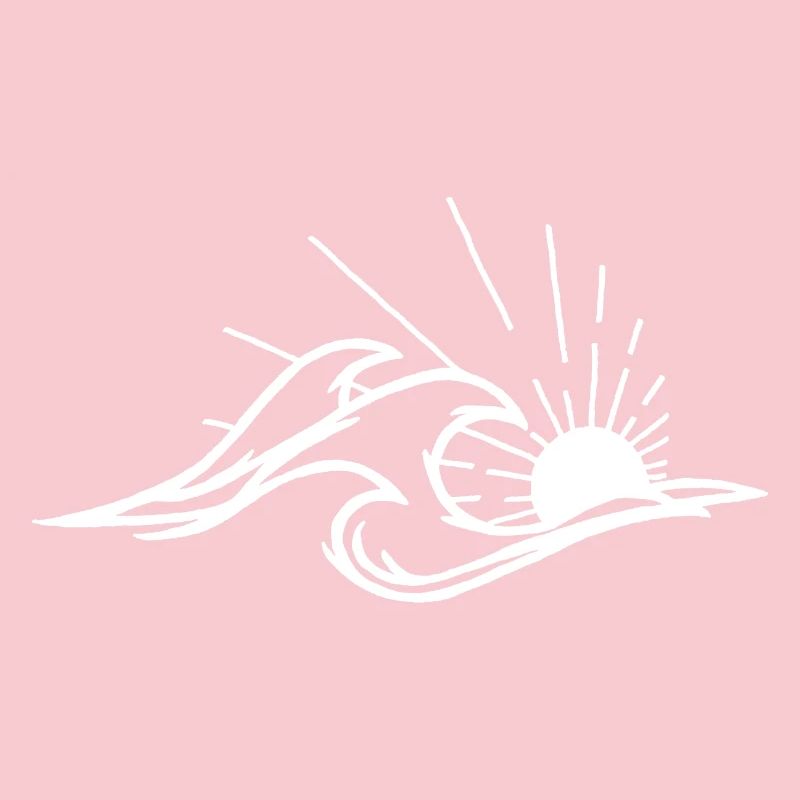 Les vagues et le soleil blanc