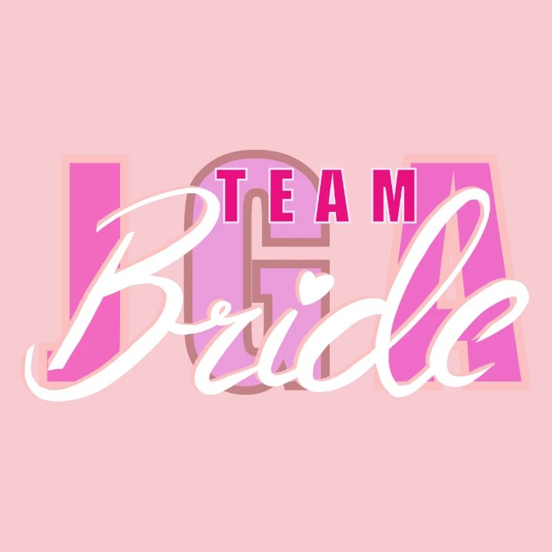Team Bride Heart Logo Design