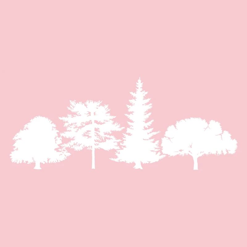 Tree Oak Birch Spruce Mixed Forest Symbol Logo icon