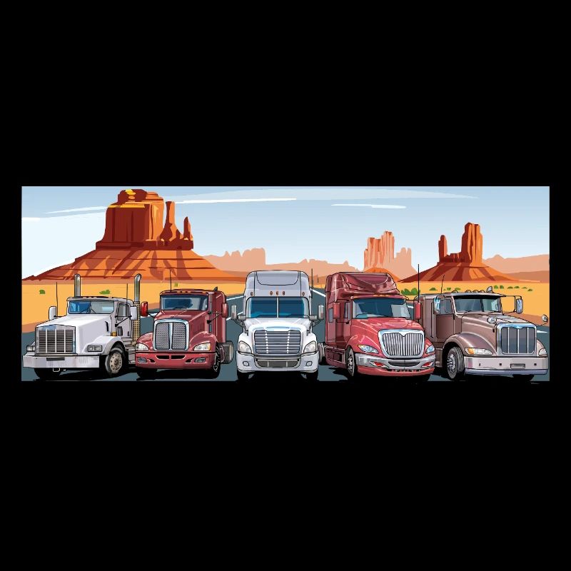 Trucker auf dem Highway