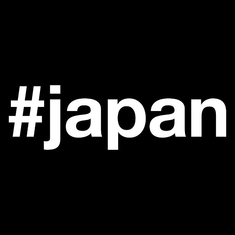 JAPAN Hashtag White