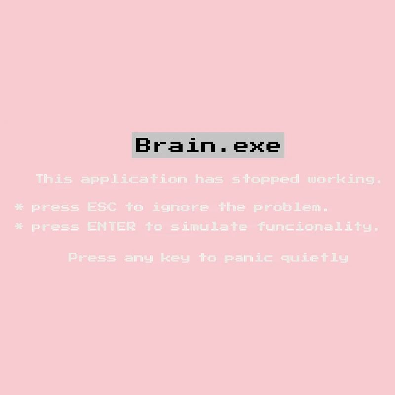 Brain.exe – Funny Computer Error Shirt