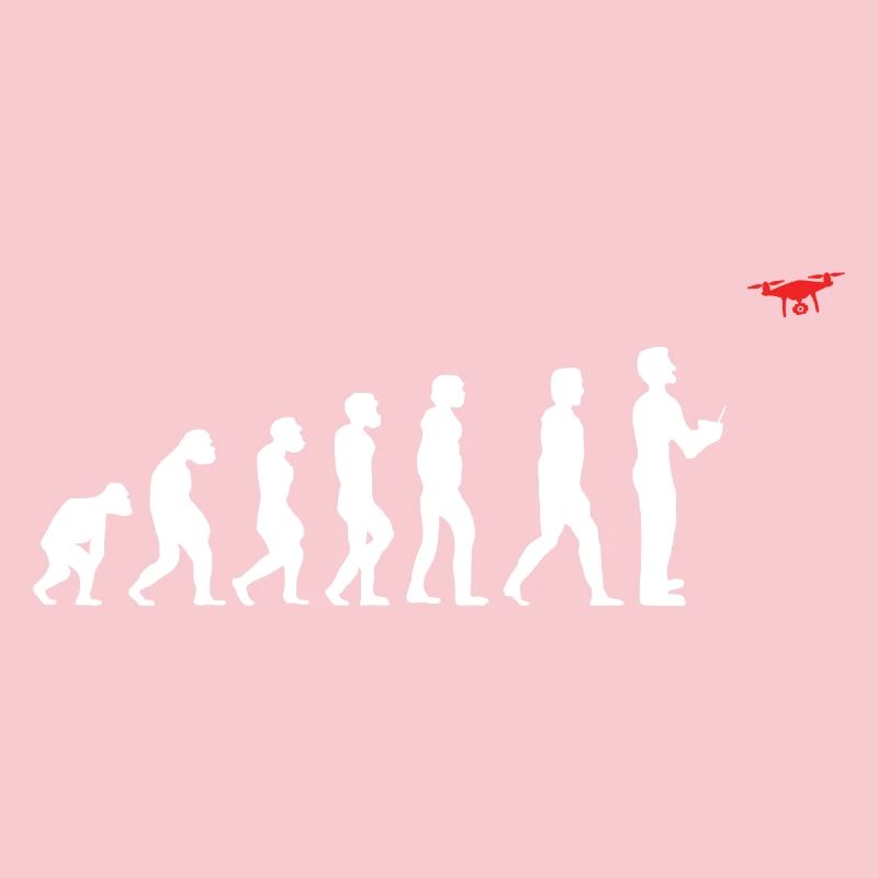 Evolution des Menschen Drohne Pilot