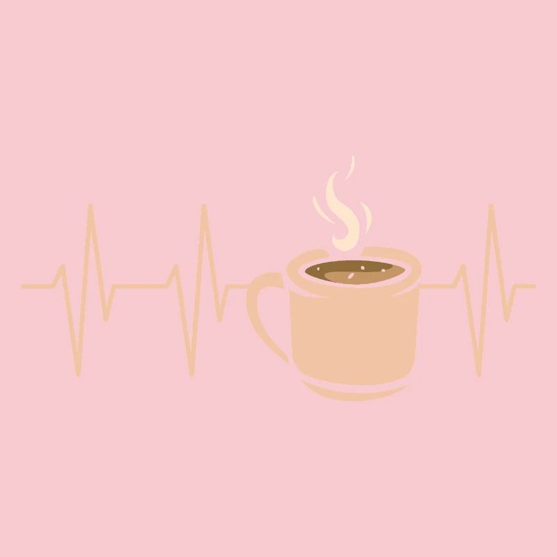 Coffee Pulse Heartbeat Mug Design