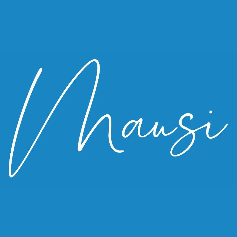 Mausi / Conception d’écriture manuscrite (Blanc)