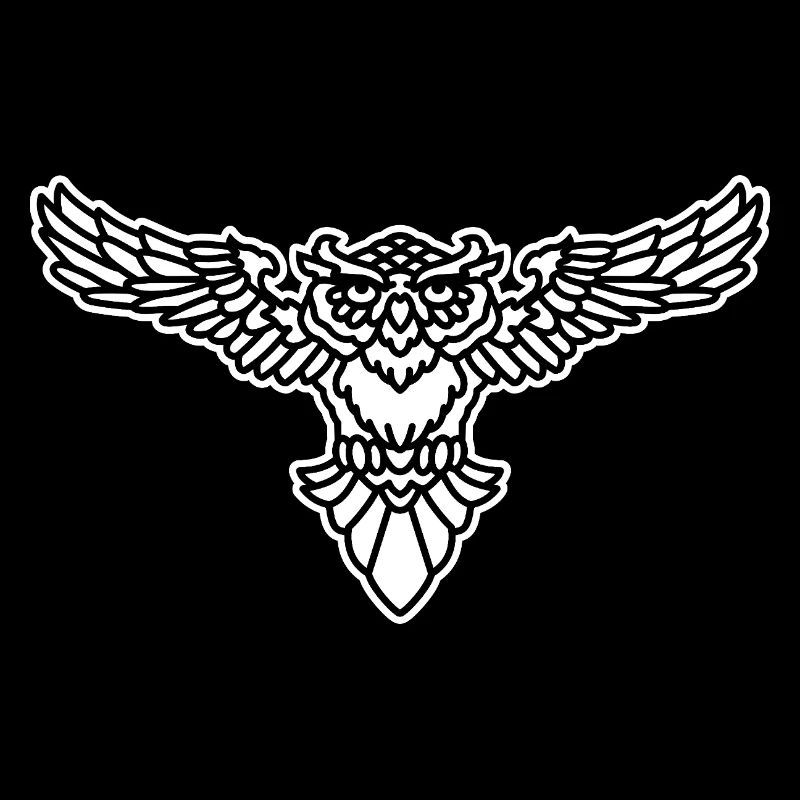 Eule Tribal Tattoo – mystisches Eulenmotiv