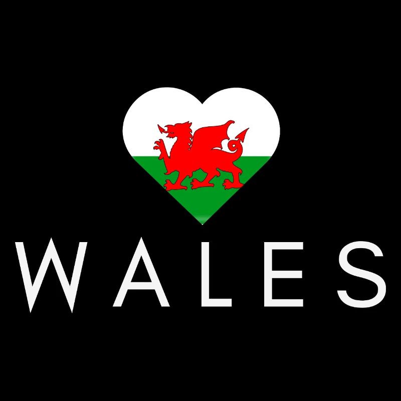 Heart with Welsh flag, master Wales