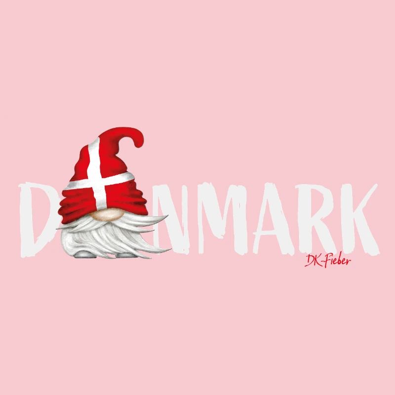 Danmark Lettrage Gnome Danemark Drapeau