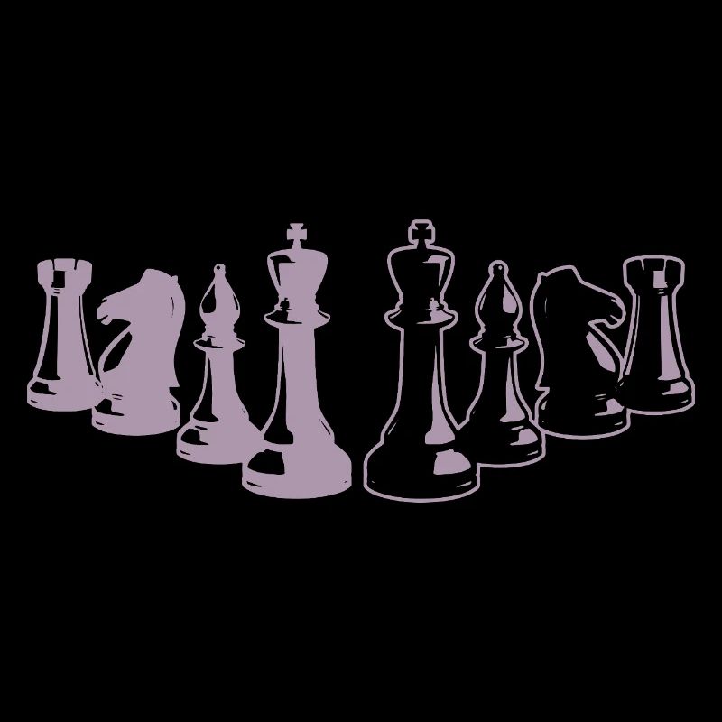 Échiquier minimaliste Chess Silhouette