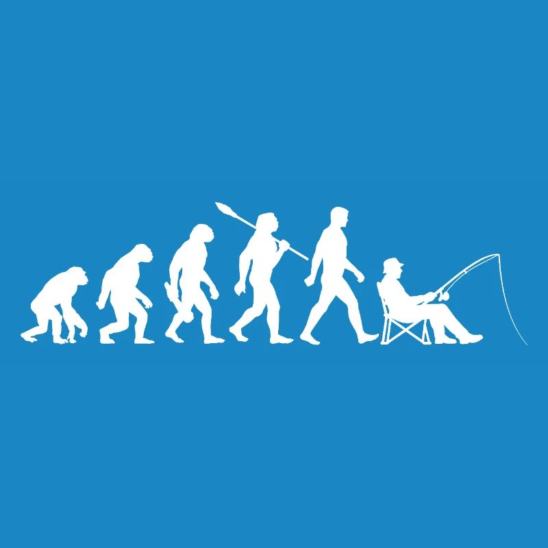 Evolution - Angler, Angeln Geschenk