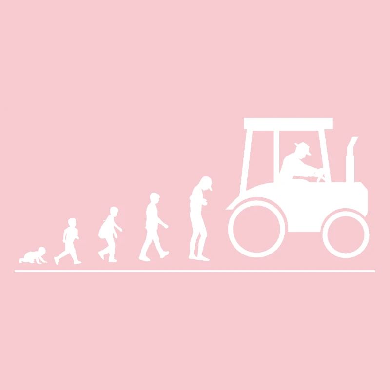 Evolution from baby to farmer, farmer