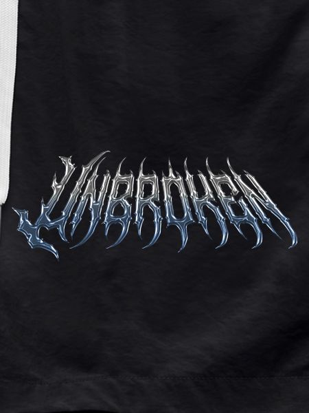 Unbroken - cold metal chrome text