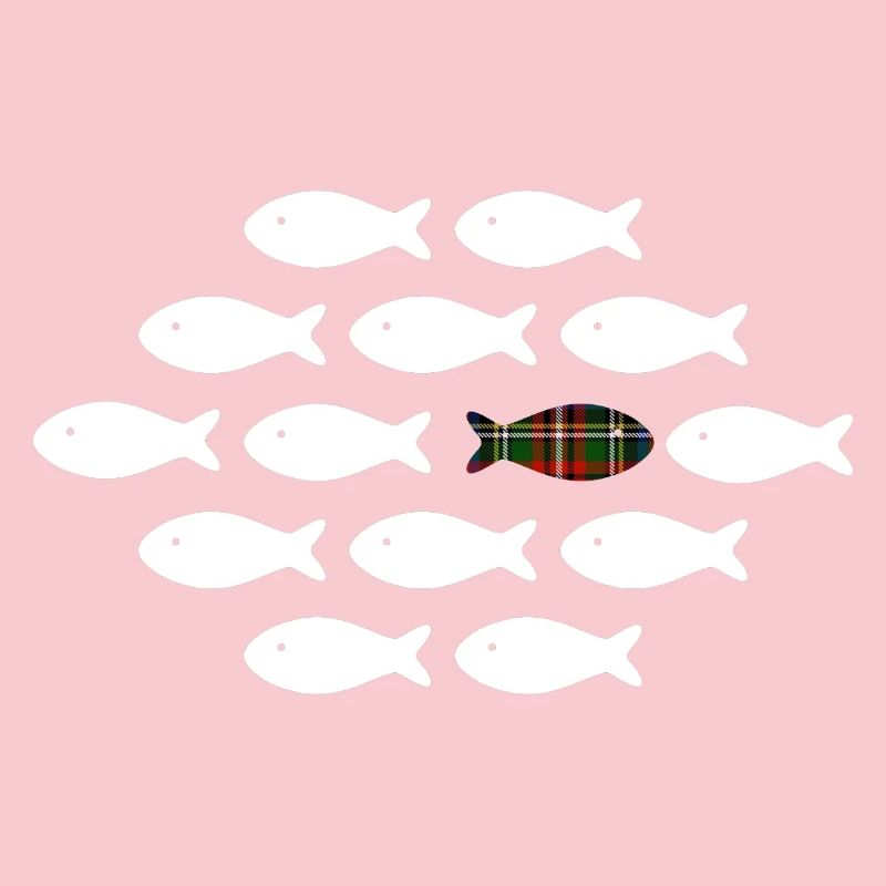 Unique Plaid Fish