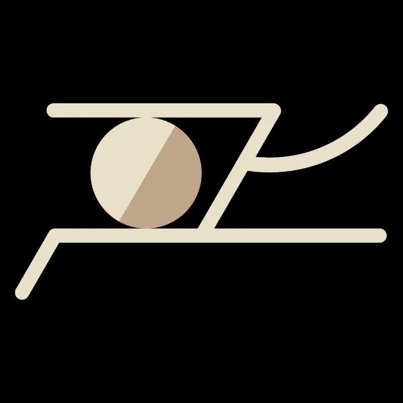 Symbole abstrait en tons de terre chauds – Géométrique