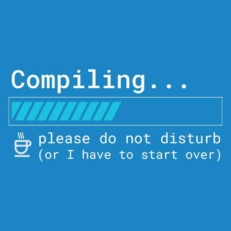 Funny Programmer T-Shirt - Compiling Please