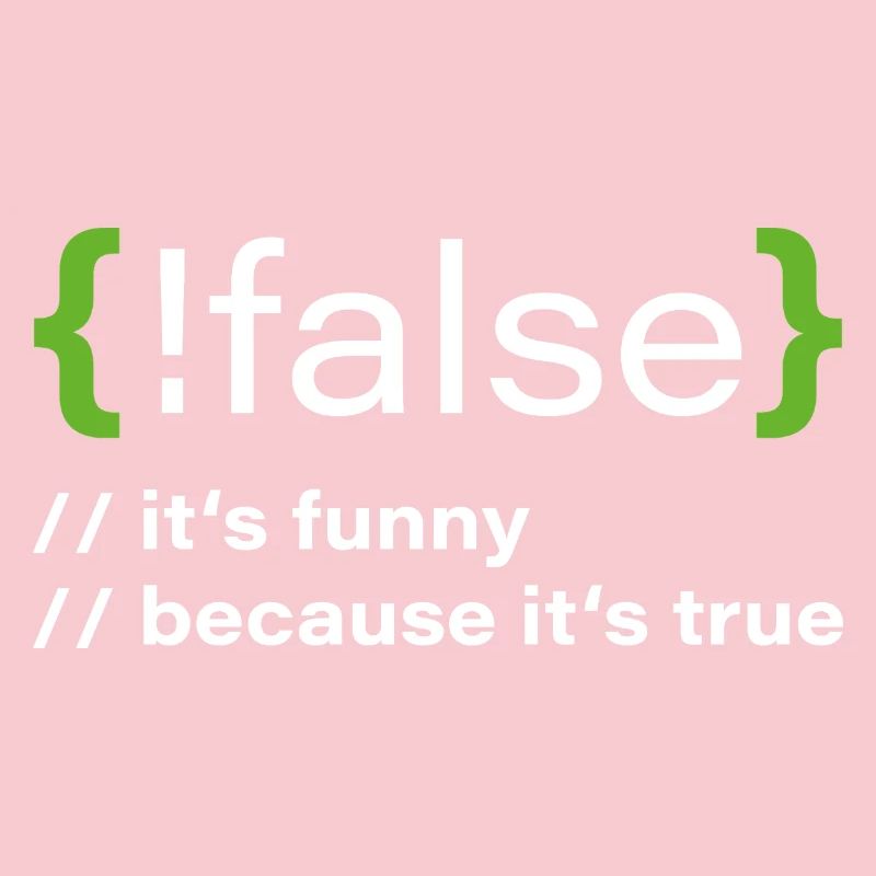 false – Lustiger Programmierer Spruch