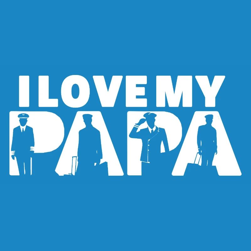Ich liebe meinen Papa Pilot Luftfahrt Vaterschaft Pilot Pilot Papa