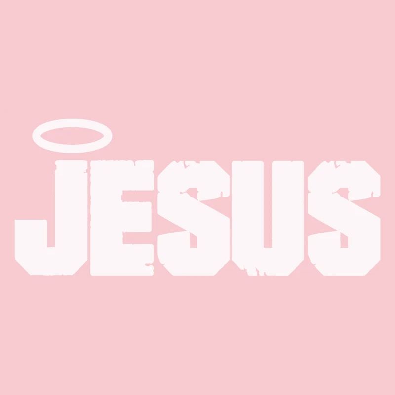 Jesus lettering with halo