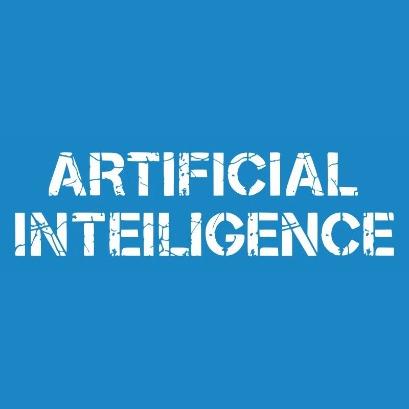 Artificial Intelligence Text Grunge Vector