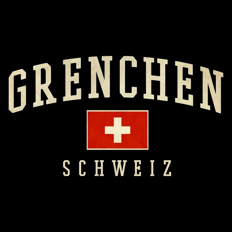 Grenchen Schweiz Vintage Schriftzeichen