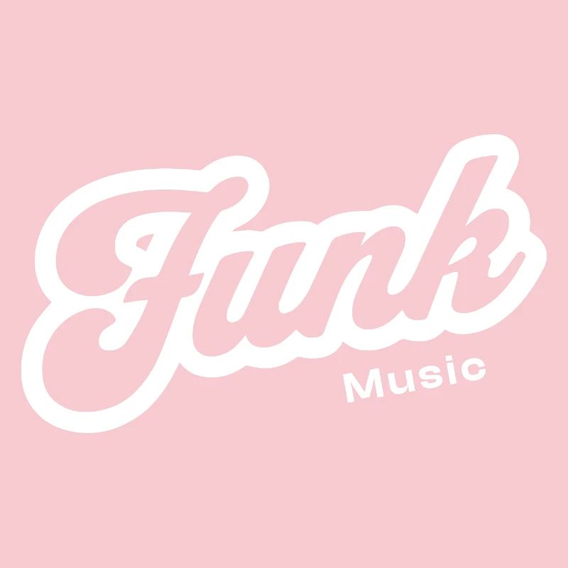 Funk Music Retro Script Logo