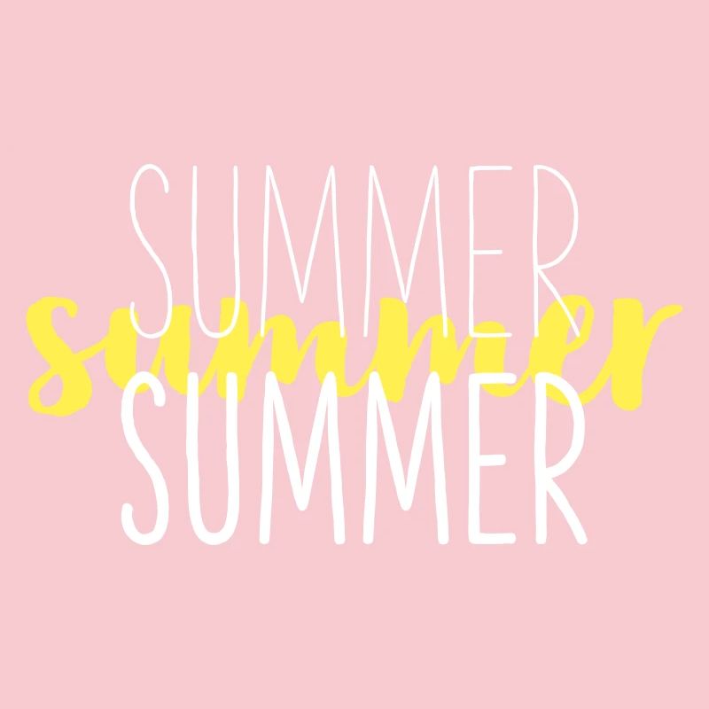Summer Typo Overlay Yellow Script